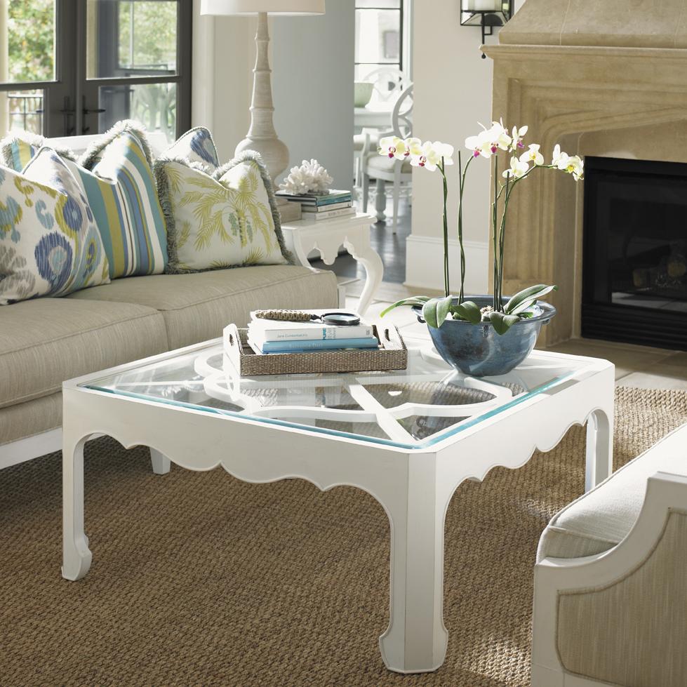 Round fretwork shop coffee table